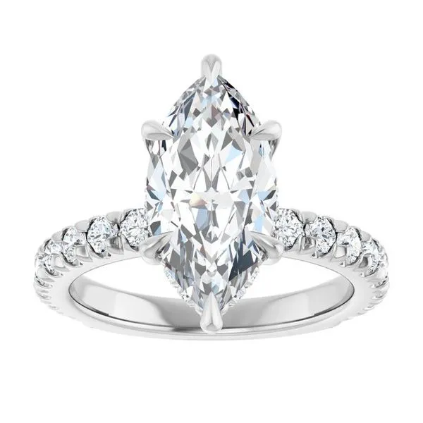 Claw-Prong Hidden Halo-Style Engagement Ring Image 3 J. Thomas Jewelers Rochester Hills, MI