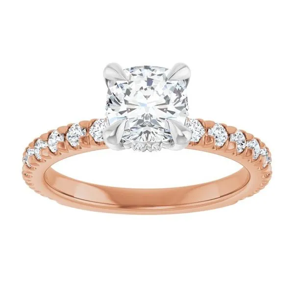 Claw-Prong Hidden Halo-Style Engagement Ring Image 3 Jimmy Smith Jewelers Decatur, AL