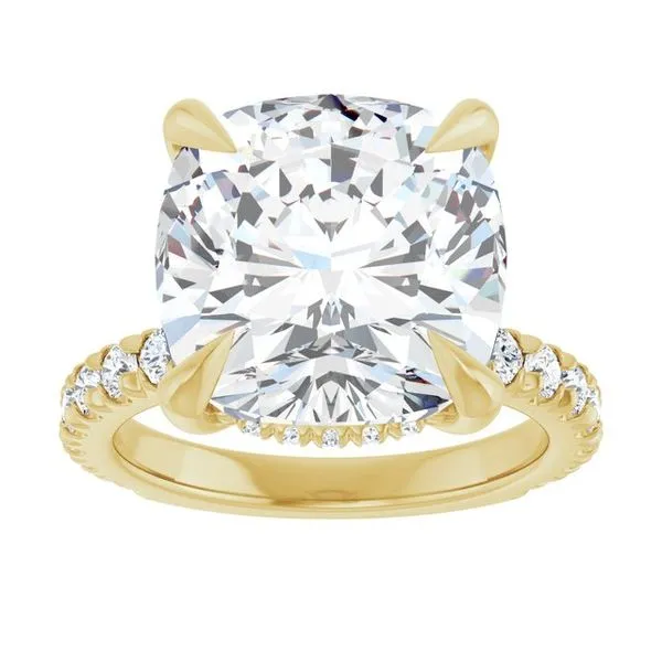 Claw-Prong Hidden Halo-Style Engagement Ring Image 3 Clater Jewelers Louisville, KY