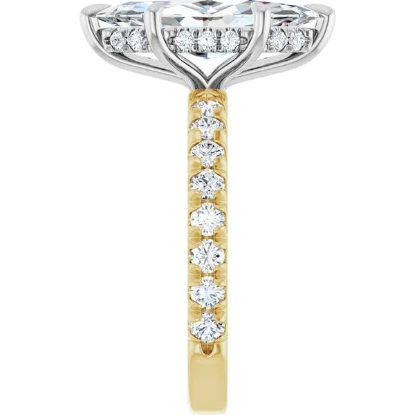 Claw-Prong Hidden Halo-Style Engagement Ring Image 4 JF Jones Jewelers Rochester, NY