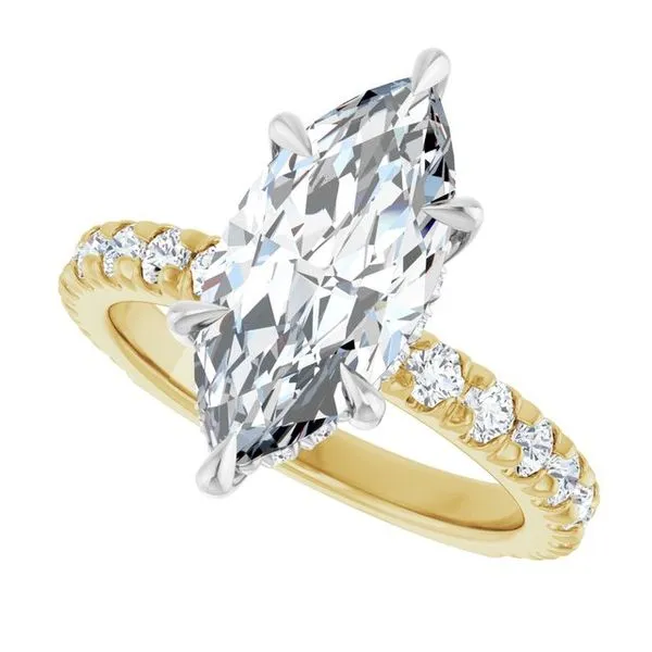 Claw-Prong Hidden Halo-Style Engagement Ring Image 5 Clater Jewelers Louisville, KY