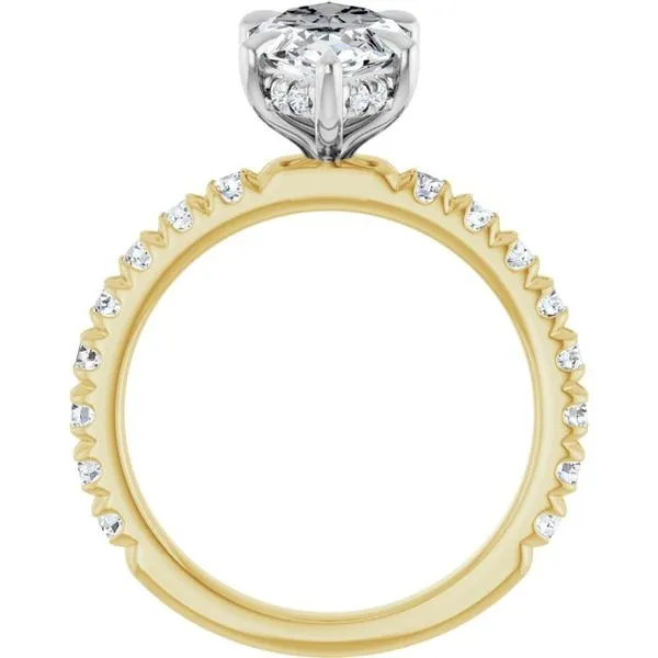 Claw-Prong Hidden Halo-Style Engagement Ring Image 2 Don's Jewelry & Design Washington, IA