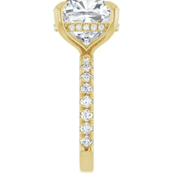 Claw-Prong Hidden Halo-Style Engagement Ring Image 4 Arezzo Jewelers Elmwood Park, IL