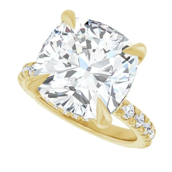 Claw-Prong Hidden Halo-Style Engagement Ring Image 5 Northwood Jewelers Northwood, OH