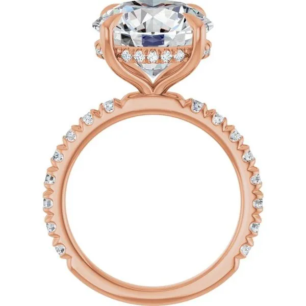 Claw-Prong Hidden Halo-Style Engagement Ring Image 2 J. West Jewelers Round Rock, TX