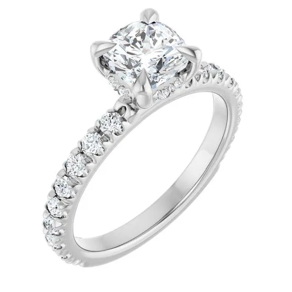 Claw-Prong Hidden Halo-Style Engagement Ring Paul James Jewelers Angels Camp, CA