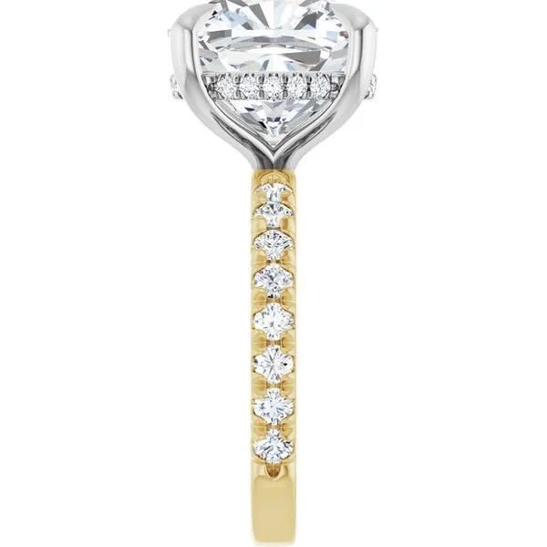 Claw-Prong Hidden Halo-Style Engagement Ring Image 4 Austin's Fine Diamonds & Jewelry Lyndhurst, NJ