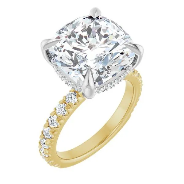 Claw-Prong Hidden Halo-Style Engagement Ring Ocean View Jewelers Millville, DE