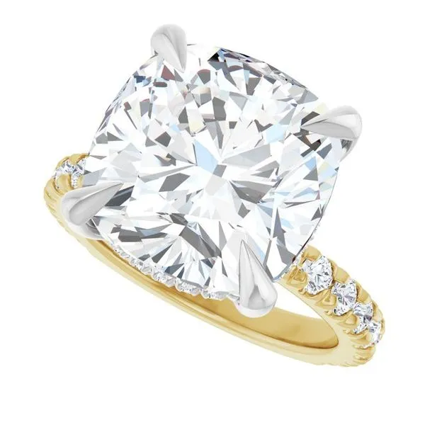 Claw-Prong Hidden Halo-Style Engagement Ring Image 5 Ocean View Jewelers Millville, DE