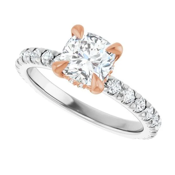 Claw-Prong Hidden Halo-Style Engagement Ring Image 5 Raleigh Diamond Fine Jewelry Raleigh, NC