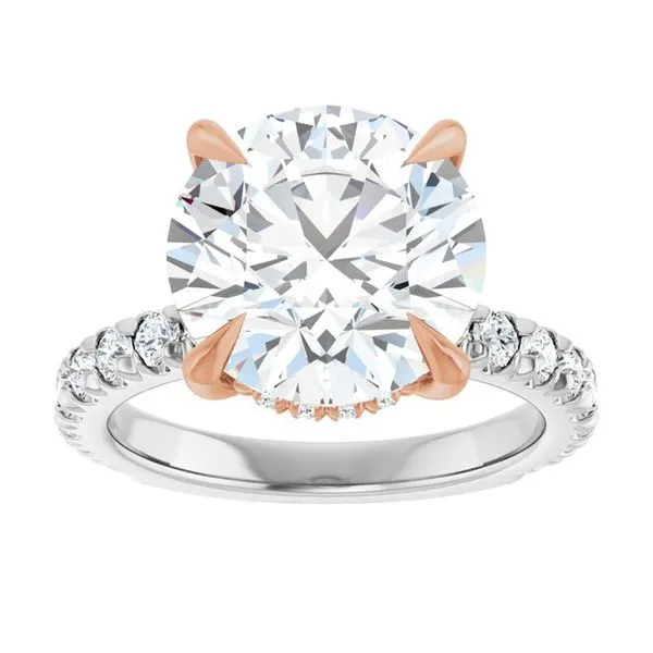 Claw-Prong Hidden Halo-Style Engagement Ring Image 3 JF Jones Jewelers Rochester, NY