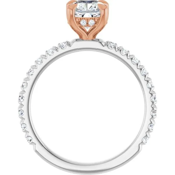 Claw-Prong Hidden Halo-Style Engagement Ring Image 2 Arezzo Jewelers Elmwood Park, IL