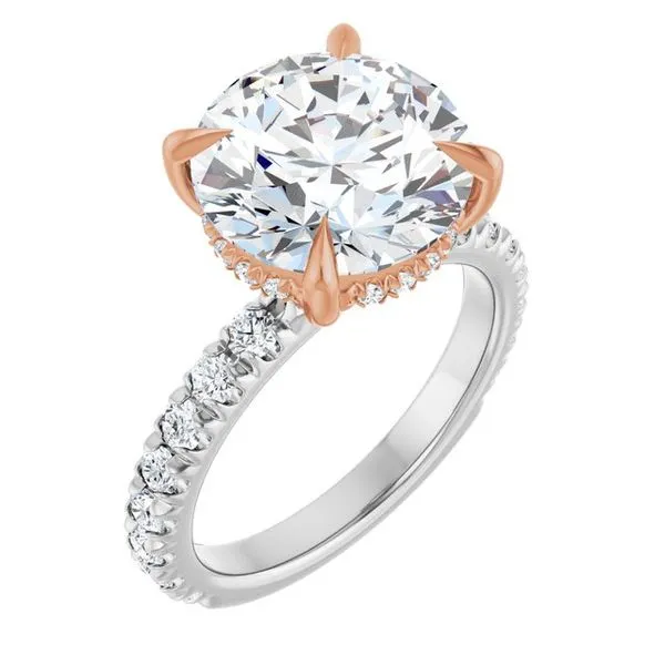 Claw-Prong Hidden Halo-Style Engagement Ring The Jewelry Source El Segundo, CA
