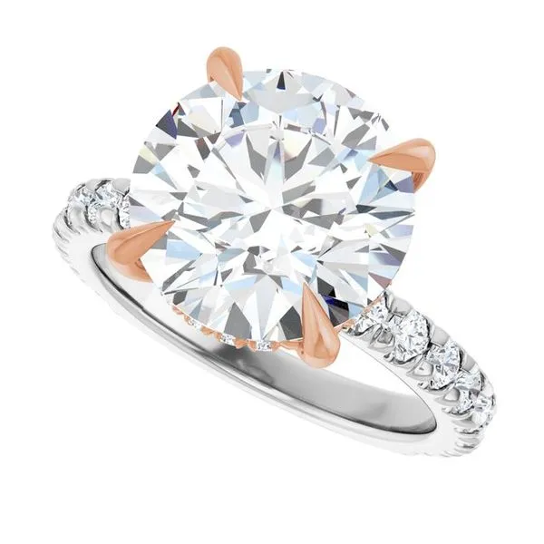 Claw-Prong Hidden Halo-Style Engagement Ring Image 5 Northwood Jewelers Northwood, OH
