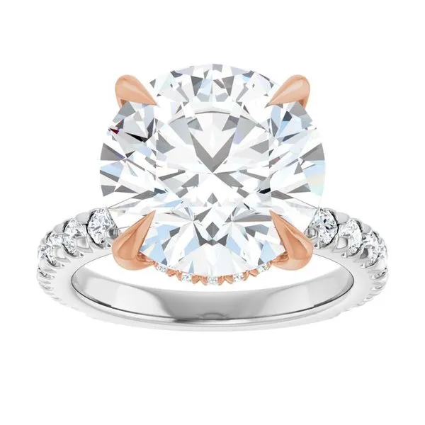 Claw-Prong Hidden Halo-Style Engagement Ring Image 3 Mark Jewellers La Crosse, WI