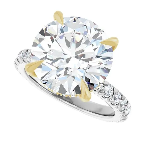 Claw-Prong Hidden Halo-Style Engagement Ring Image 5 Raleigh Diamond Fine Jewelry Raleigh, NC