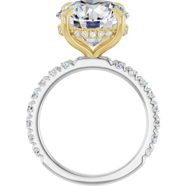 Claw-Prong Hidden Halo-Style Engagement Ring Image 2 Northwood Jewelers Northwood, OH