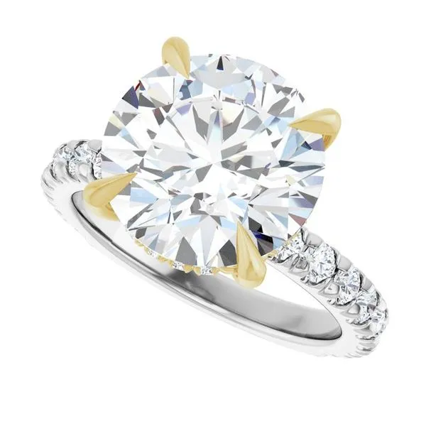 Claw-Prong Hidden Halo-Style Engagement Ring Image 5 JF Jones Jewelers Rochester, NY