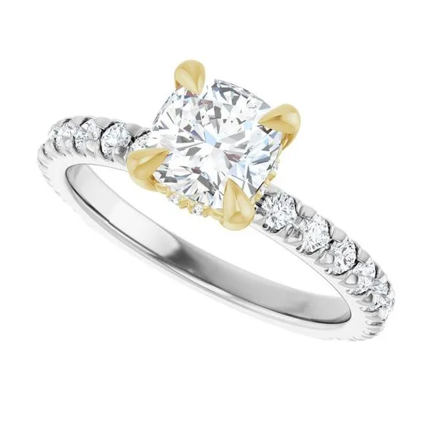 Claw-Prong Hidden Halo-Style Engagement Ring Image 5 Austin's Fine Diamonds & Jewelry Lyndhurst, NJ