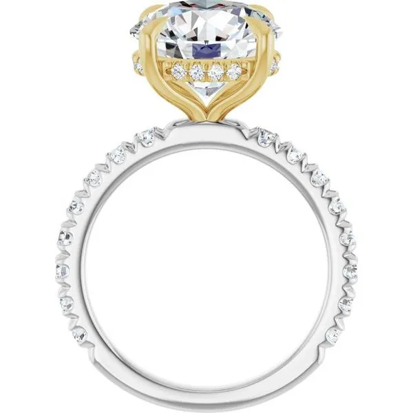 Claw-Prong Hidden Halo-Style Engagement Ring Image 2 Mark Jewellers La Crosse, WI