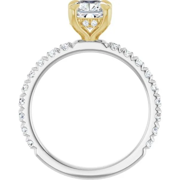 Claw-Prong Hidden Halo-Style Engagement Ring Image 2 Futer Bros Jewelers York, PA