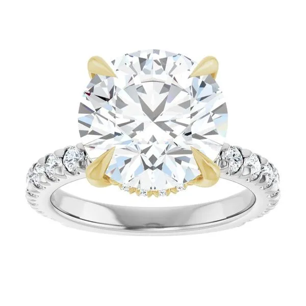 Claw-Prong Hidden Halo-Style Engagement Ring Image 3 Don's Jewelry & Design Washington, IA