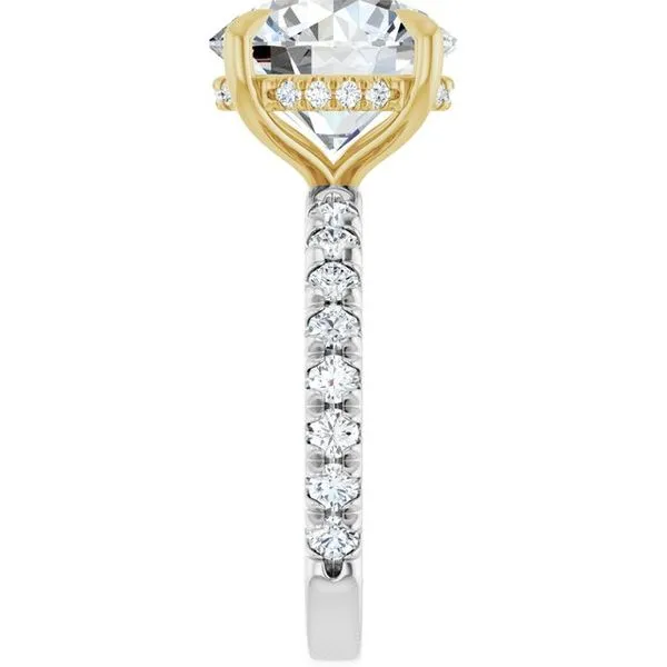 Claw-Prong Hidden Halo-Style Engagement Ring Image 4 Northwood Jewelers Northwood, OH