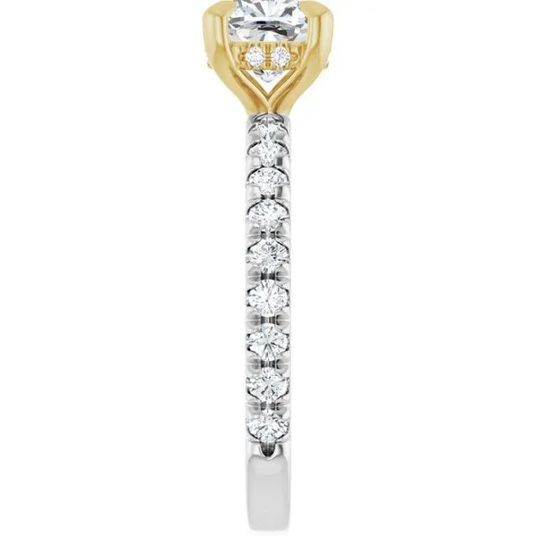 Claw-Prong Hidden Halo-Style Engagement Ring Image 4 Northwood Jewelers Northwood, OH