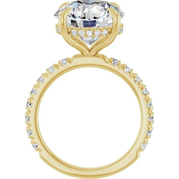 Claw-Prong Hidden Halo-Style Engagement Ring Image 2 The Jewelry Source El Segundo, CA