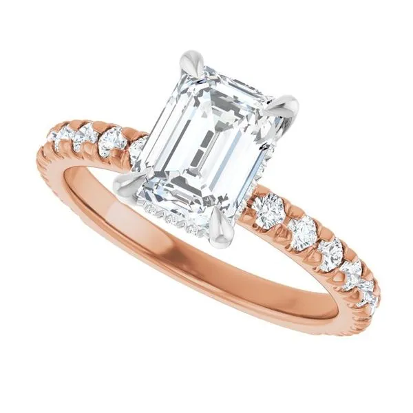 Claw-Prong Hidden Halo-Style Engagement Ring Image 5 Don's Jewelry & Design Washington, IA