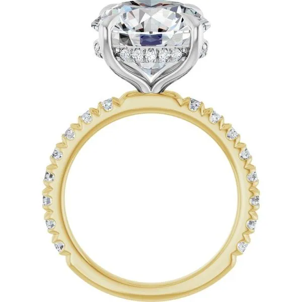 Claw-Prong Hidden Halo-Style Engagement Ring Image 2 Arezzo Jewelers Elmwood Park, IL