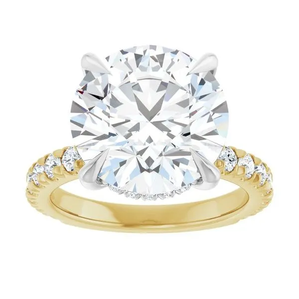 Claw-Prong Hidden Halo-Style Engagement Ring Image 3 Arezzo Jewelers Elmwood Park, IL
