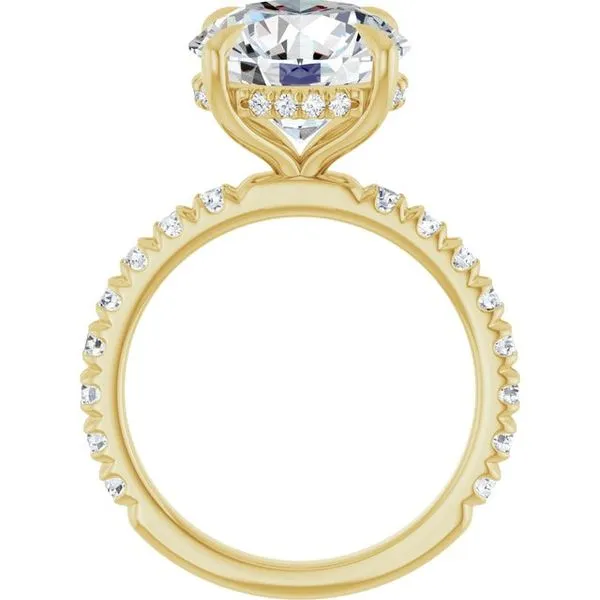 Claw-Prong Hidden Halo-Style Engagement Ring Image 2 The Jewelry Source El Segundo, CA