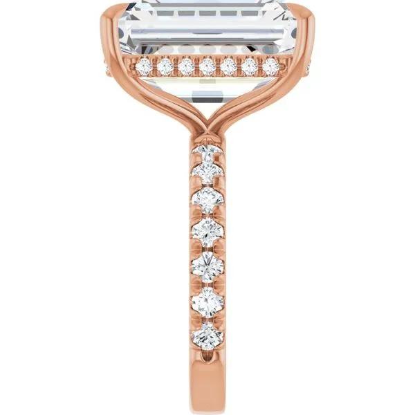 Claw-Prong Hidden Halo-Style Engagement Ring Image 4 Don's Jewelry & Design Washington, IA