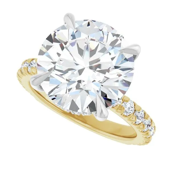 Claw-Prong Hidden Halo-Style Engagement Ring Image 5 Don's Jewelry & Design Washington, IA