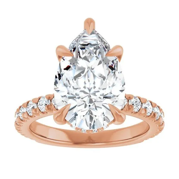 Claw-Prong Hidden Halo-Style Engagement Ring Image 3 Futer Bros Jewelers York, PA