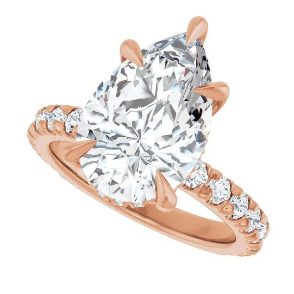 Claw-Prong Hidden Halo-Style Engagement Ring Image 5 JF Jones Jewelers Rochester, NY