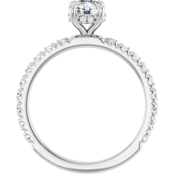 Claw-Prong Hidden Halo-Style Engagement Ring Image 2 JF Jones Jewelers Rochester, NY