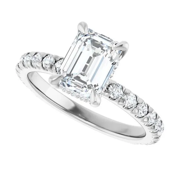 Claw-Prong Hidden Halo-Style Engagement Ring Image 5 Futer Bros Jewelers York, PA