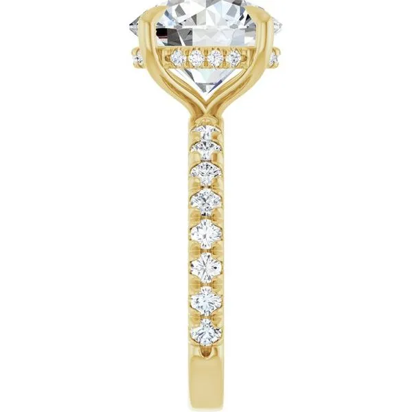 Claw-Prong Hidden Halo-Style Engagement Ring Image 4 Clater Jewelers Louisville, KY
