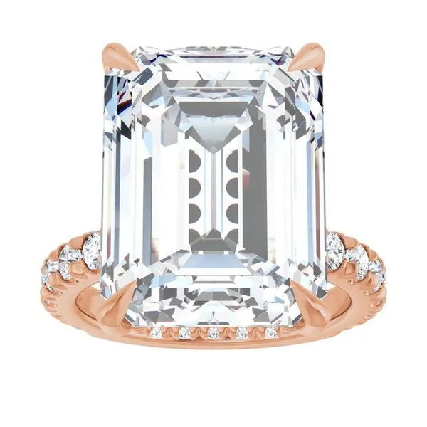 Claw-Prong Hidden Halo-Style Engagement Ring Image 3 JF Jones Jewelers Rochester, NY