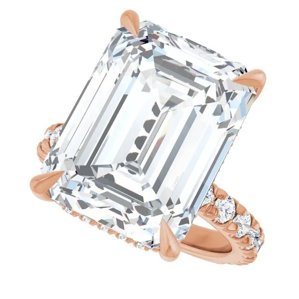 Claw-Prong Hidden Halo-Style Engagement Ring Image 5 Don's Jewelry & Design Washington, IA