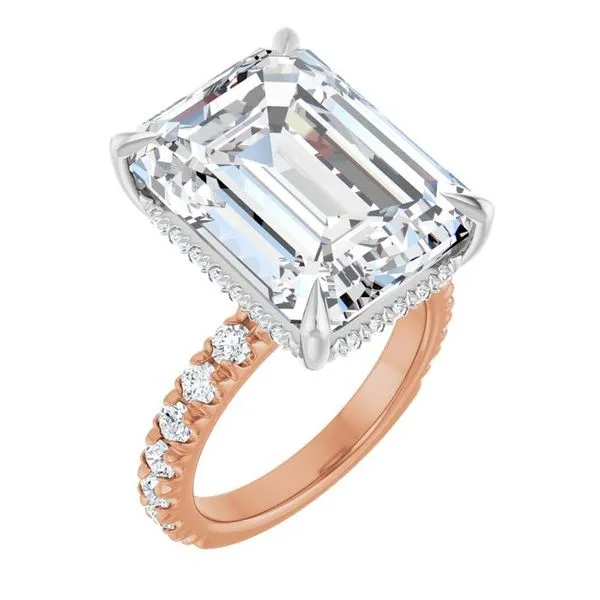 Claw-Prong Hidden Halo-Style Engagement Ring Redlands Jewelers Redlands, CA