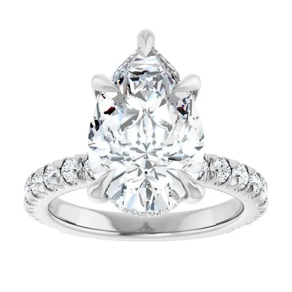 Claw-Prong Hidden Halo-Style Engagement Ring Image 3 The Jewelry Source El Segundo, CA