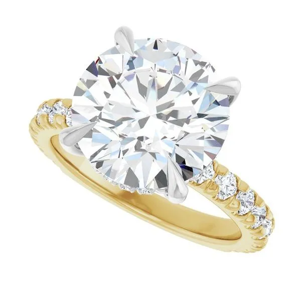 Claw-Prong Hidden Halo-Style Engagement Ring Image 5 Michael Szwed Jewelers Longmeadow, MA