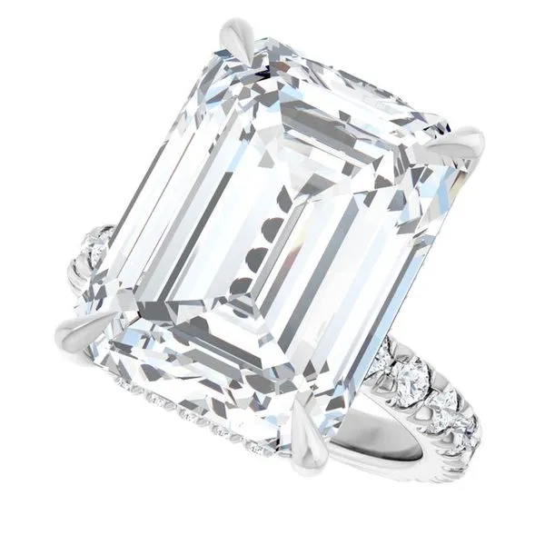 Claw-Prong Hidden Halo-Style Engagement Ring Image 5 Northwood Jewelers Northwood, OH