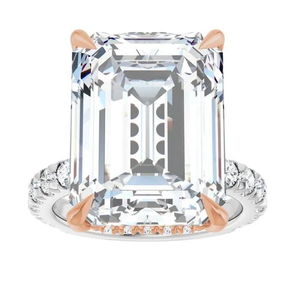 Claw-Prong Hidden Halo-Style Engagement Ring Image 3 Clater Jewelers Louisville, KY