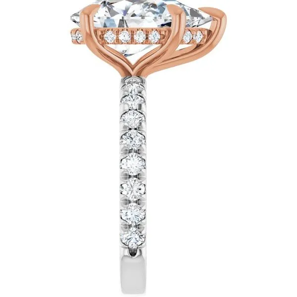 Claw-Prong Hidden Halo-Style Engagement Ring Image 4 Mark Jewellers La Crosse, WI