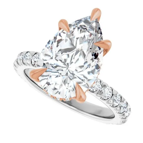 Claw-Prong Hidden Halo-Style Engagement Ring Image 5 Don's Jewelry & Design Washington, IA