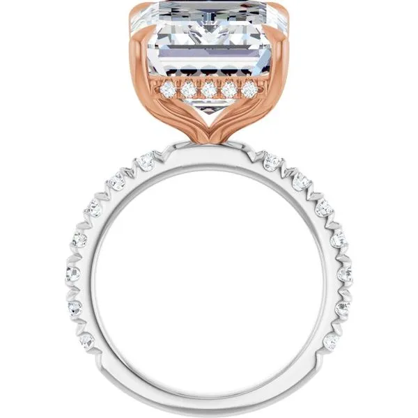 Claw-Prong Hidden Halo-Style Engagement Ring Image 2 Don's Jewelry & Design Washington, IA